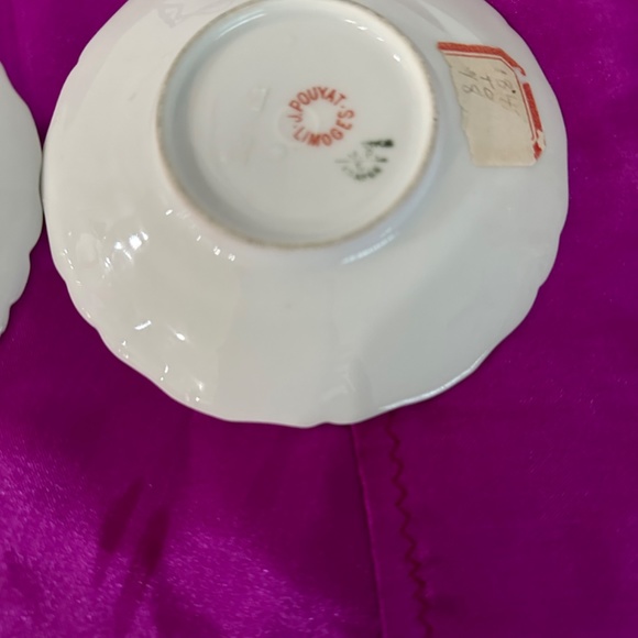 J.P. Limoges, antique, rare find, set of 2, demitasse cups with saucers. - Picture 10 of 11